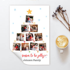 Personalized Family Poster The Season To Be Jolly