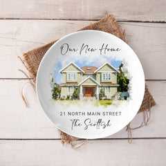 Personalized Family Round Plate Our New Home