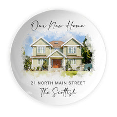 Personalized Family Round Plate Our New Home