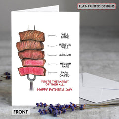 Personalized Father's Day Greeting Card Funny Beefsteak With Name