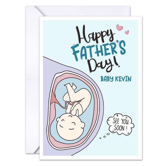 Personalized First Father's Day Greeting Card Father-to-be