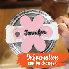 Personalized Flower Tumbler Name Tag With Colorful Flower Shape