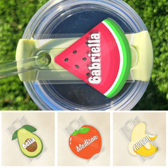 Personalized Fruits Tumbler Name Tag