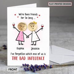 Personalized Funny Birthday Greeting Card Bad Influence