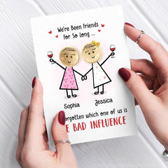 Personalized Funny Birthday Greeting Card Bad Influence