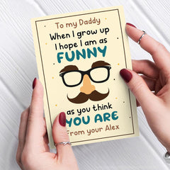 Personalized Funny Greeting Card For Dad On Birthday