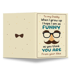 Personalized Funny Greeting Card For Dad On Birthday