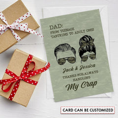 Personalized Funny Greeting Card For Dad On Father's Day From Daughter