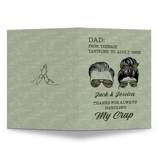 Personalized Funny Greeting Card For Dad On Father's Day From Daughter