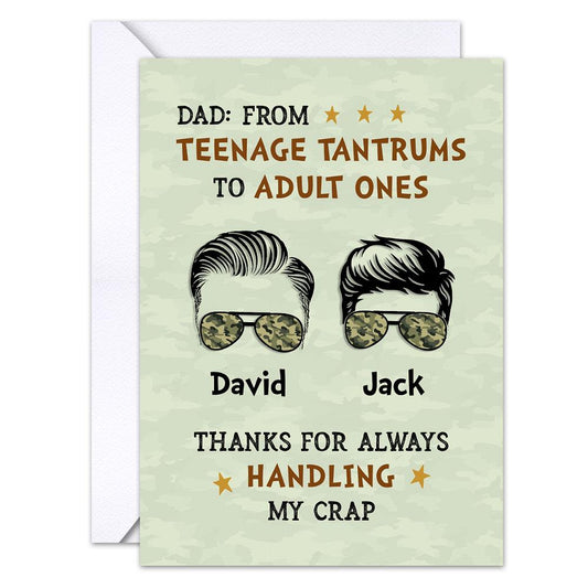 Personalized Funny Greeting Card From Son Thank You Dad