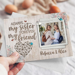 Personalized Greeting Card For Best Friend With Custom Photo