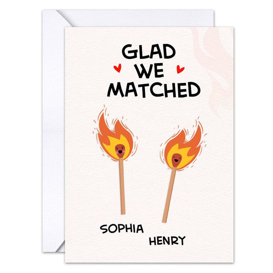 Personalized Greeting Card For Couples Glad Dating Anniversary