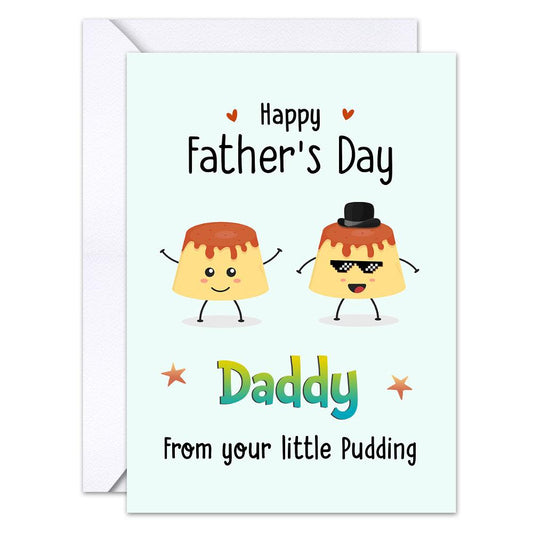 Personalized Greeting Card Pudding Father And Kid