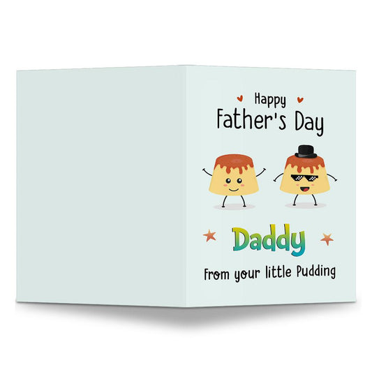 Personalized Greeting Card Pudding Father And Kid
