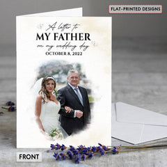 Personalized Greeting Card Thank You Dad On Wedding Day