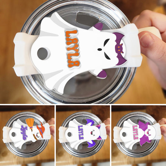 Personalized Halloween Tumbler Name Tag With The Shape Of A Ghost