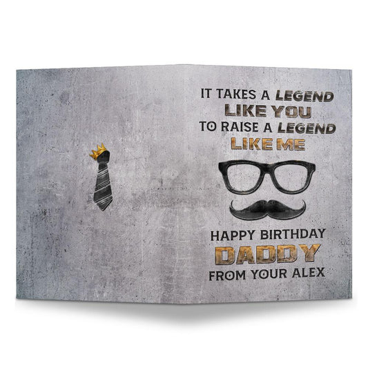 Personalized Happy Birthday Day Greeting Card For Dad Funny