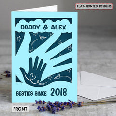 Personalized Happy Father's Day Greeting Card For Dad From Children