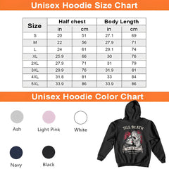 Personalized Hoodie For Couple Love Tattoo Skull