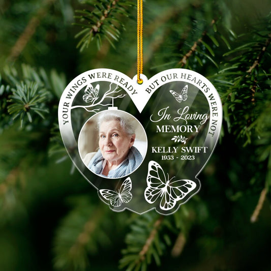 Personalized Human Memorial Acrylic Ornament In Loving Memory