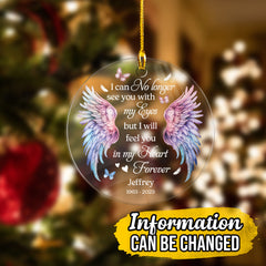 Personalized Human Memorial Acrylic Ornament You In My Heart Forever