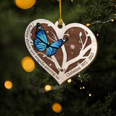 Personalized Human Memorial Layered Wood Ornament Have Angels Among Us