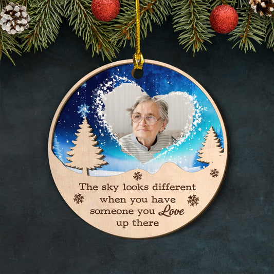 Personalized Human Memorial Layered Wood Ornament Stay With Me Forever