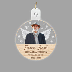 Personalized Human Memorial Led Acrylic Ornament Forever Loved