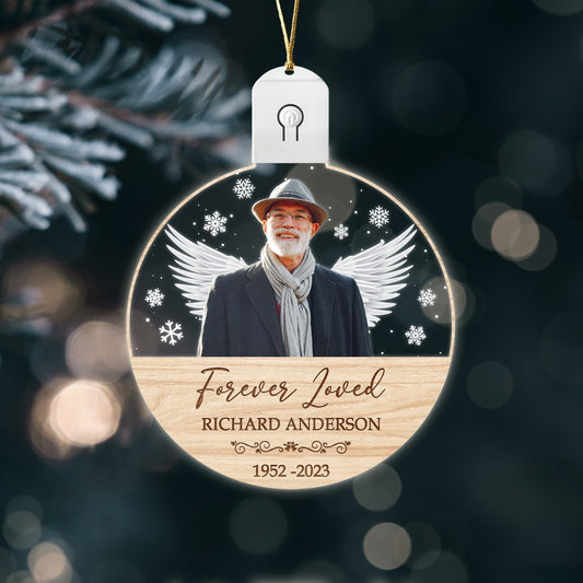 Personalized Human Memorial Led Acrylic Ornament Forever Loved