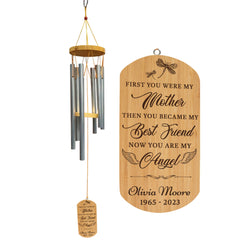 Personalized Human Memorial Wind Chime Now You Are My Angels
