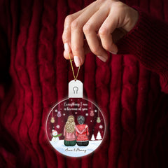 Personalized Mom Led Acrylic Ornament Everything I Am Is Because Of U