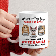 Personalized Mug Cute Cats I'm Not A Cat I'm A Baby