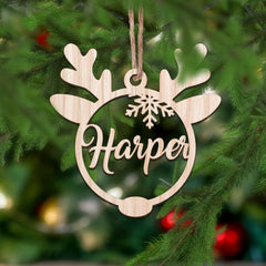 Personalized Name Ornament Cut Out Christmas Day