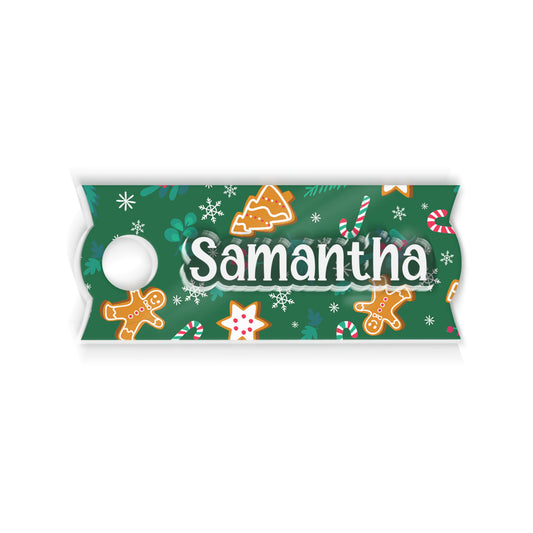 Personalized Name Tumbler Name Tag With Christmas Details