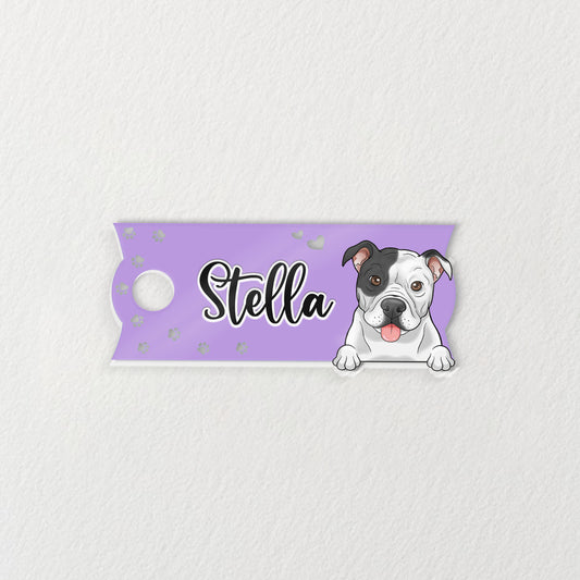 Personalized Name Tumbler Name Tag With Dogface Design
