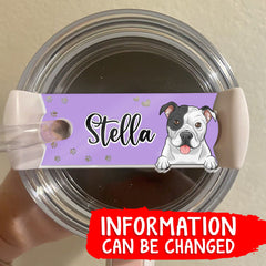 Personalized Name Tumbler Name Tag With Dogface Design