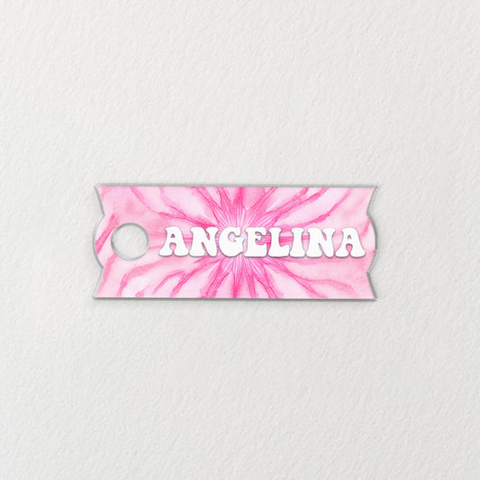 Personalized Name Tumbler Name Tag With Multicolored Letter Shapes