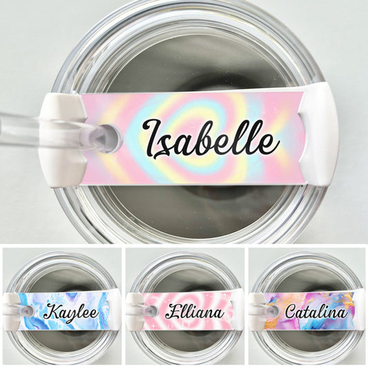 Personalized Name Tumbler Name Tag With Pastel Design