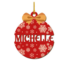 Personalized Name Wood Ornament Decorate The Christmas Tree