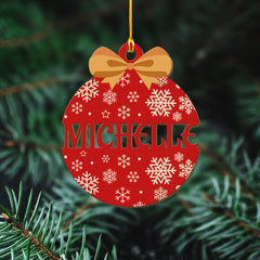 Personalized Name Wood Ornament Decorate The Christmas Tree