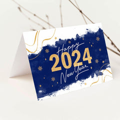 Personalized New Year Greeting Card Happy 2024