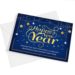 Personalized New Year Greeting Card Wishing You Family A Healthy