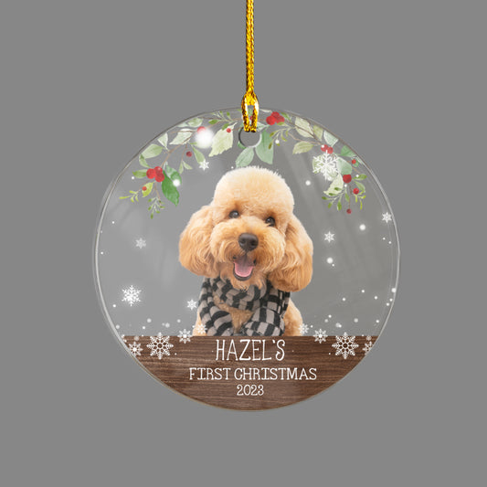 Personalized Pet Acrylic Ornament First Christmas