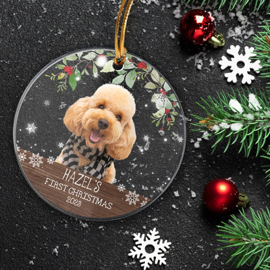 Personalized Pet Acrylic Ornament First Christmas
