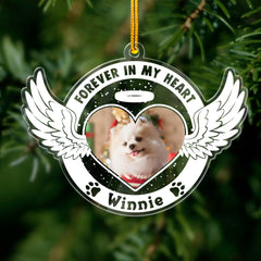 Personalized Pet Memorial Acrylic Ornament Forever In My Heart