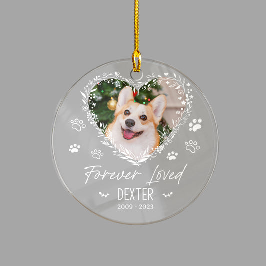 Personalized Pet Memorial Acrylic Ornament Forever Love