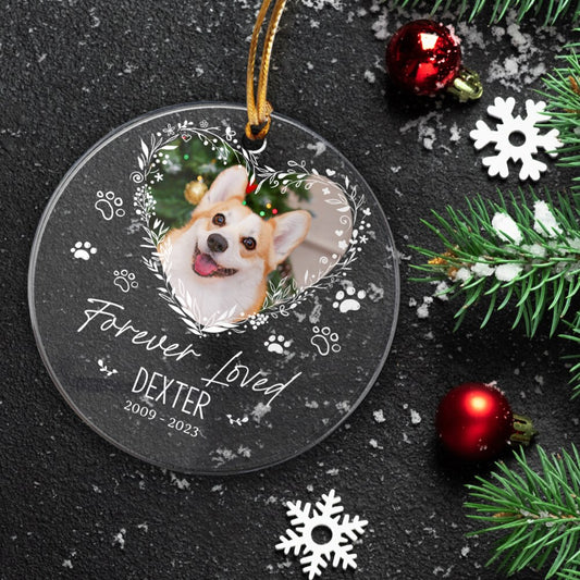 Personalized Pet Memorial Acrylic Ornament Forever Love