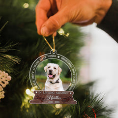 Personalized Pet Memorial Acrylic Ornament In Loving Memory