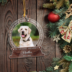Personalized Pet Memorial Acrylic Ornament In Loving Memory