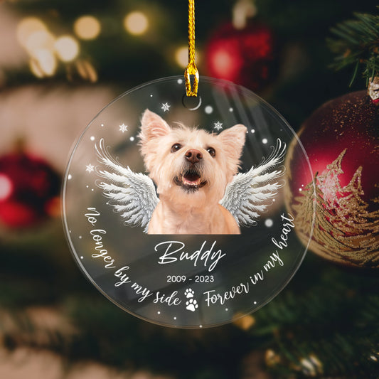 Personalized Pet Memorial Acrylic Ornament No Longer By My Side